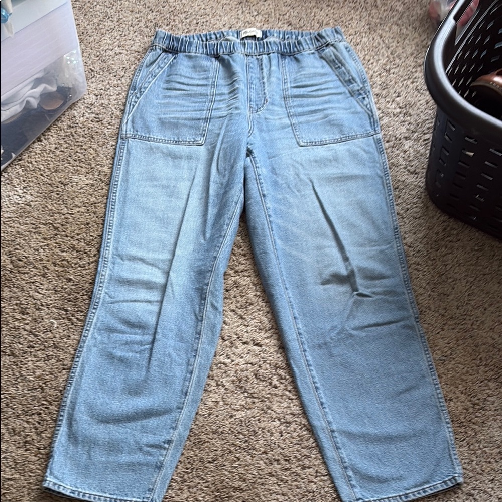 Madewell pull on jeans size Large Tall